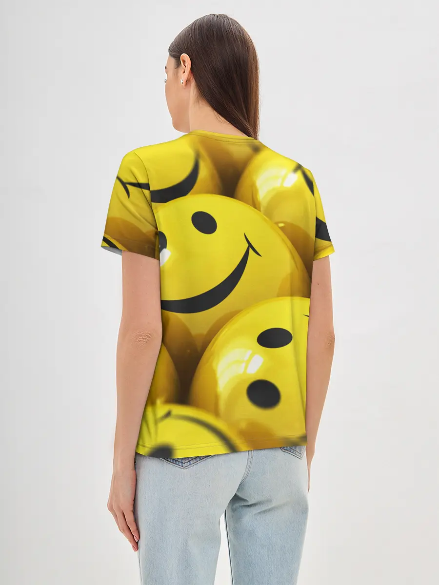 Женская базовая футболка / YELLOW SMILE