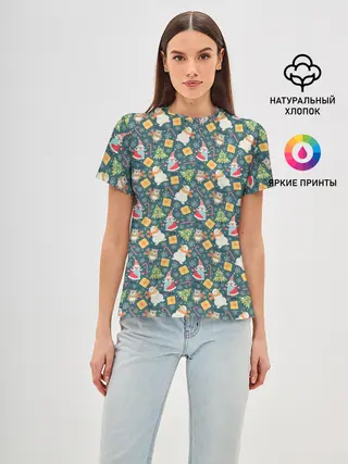 Женская базовая футболка / С Новым Годом