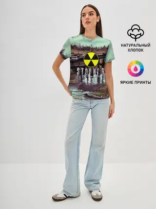 Женская базовая футболка / S.T.A.L.K.E.R ВОВА