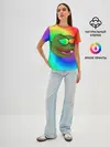 Женская базовая футболка / Pepe rainbow