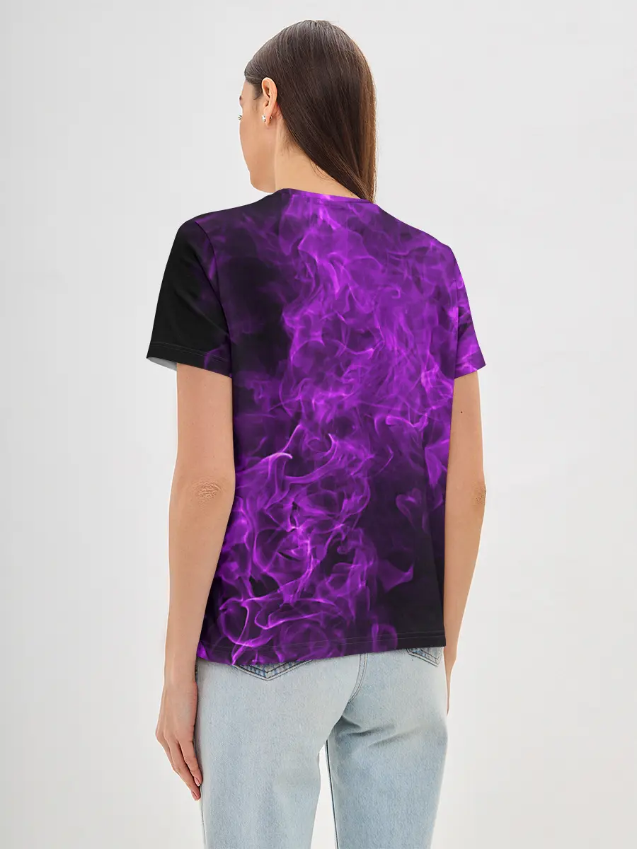 Женская базовая футболка / Violet Fire