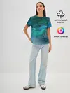 Женская базовая футболка / Изумрудные Облака