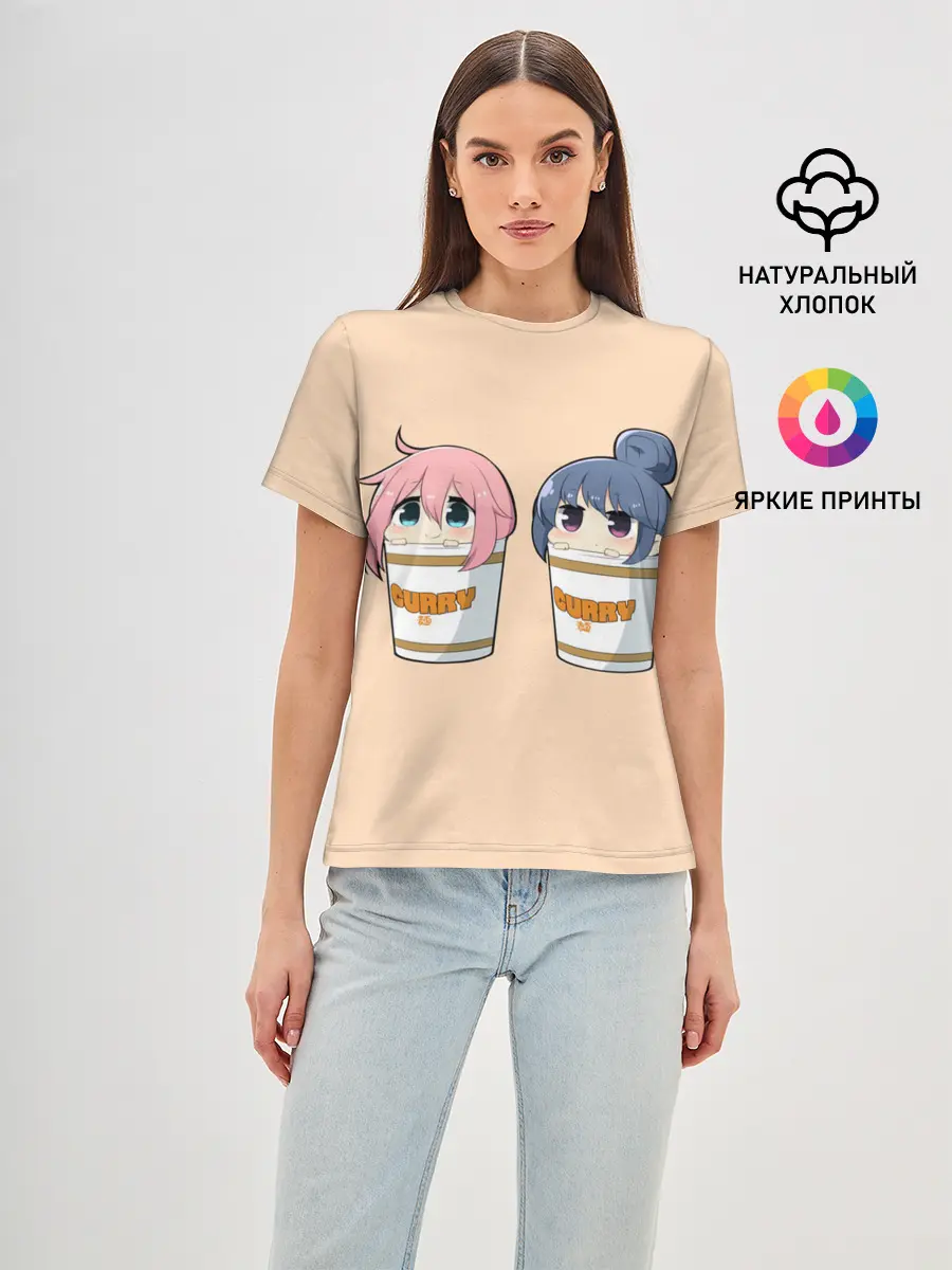 Женская базовая футболка / Подружки в карри