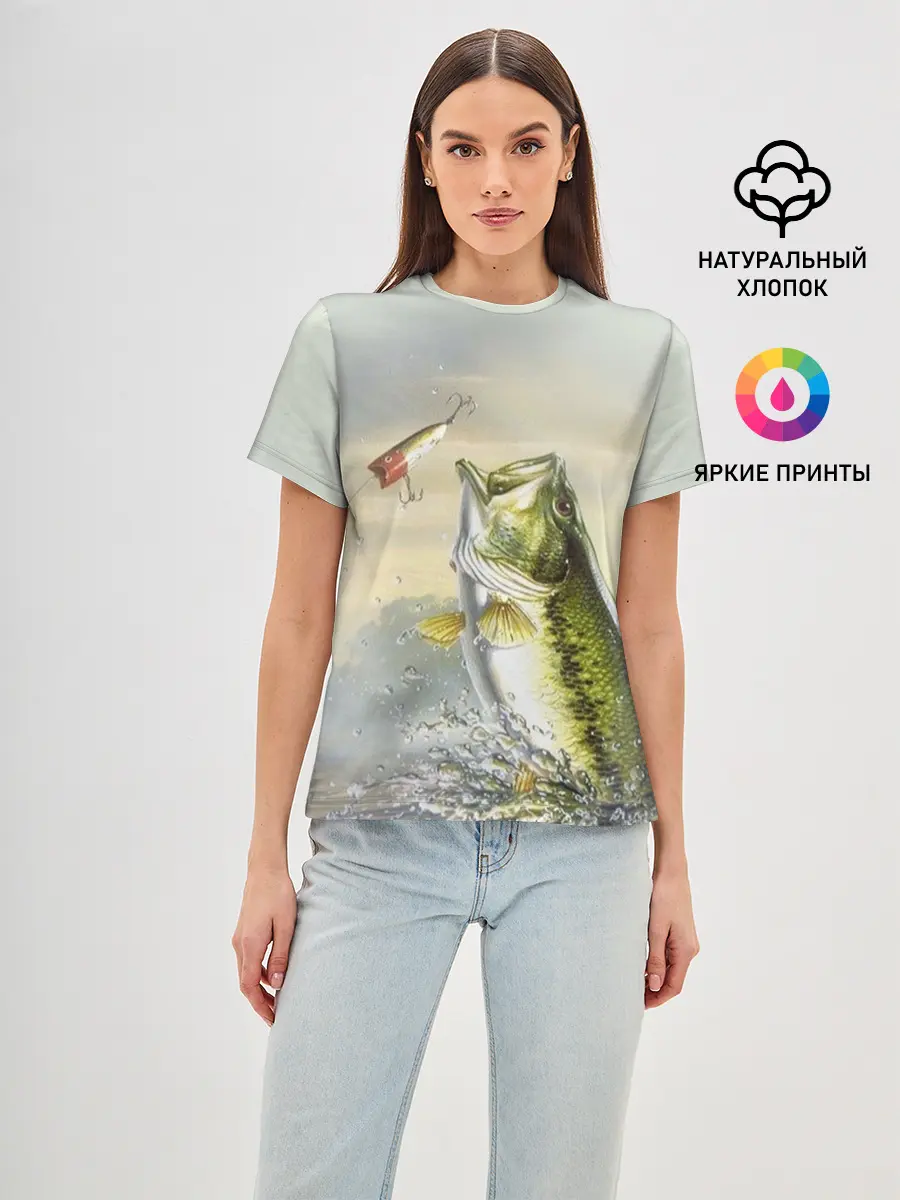 Женская базовая футболка / Рыбалка