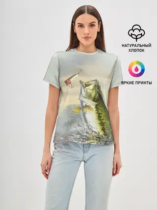 Женская базовая футболка / Рыбалка