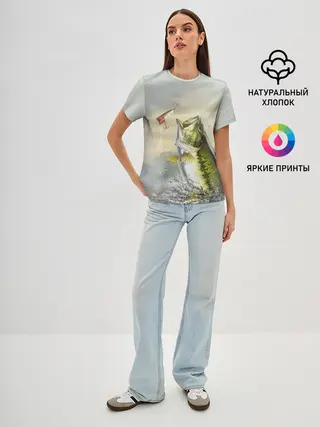 Женская базовая футболка / Рыбалка