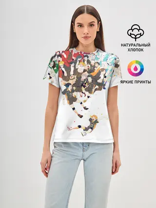 Женская базовая футболка / Все герои Haikyuu