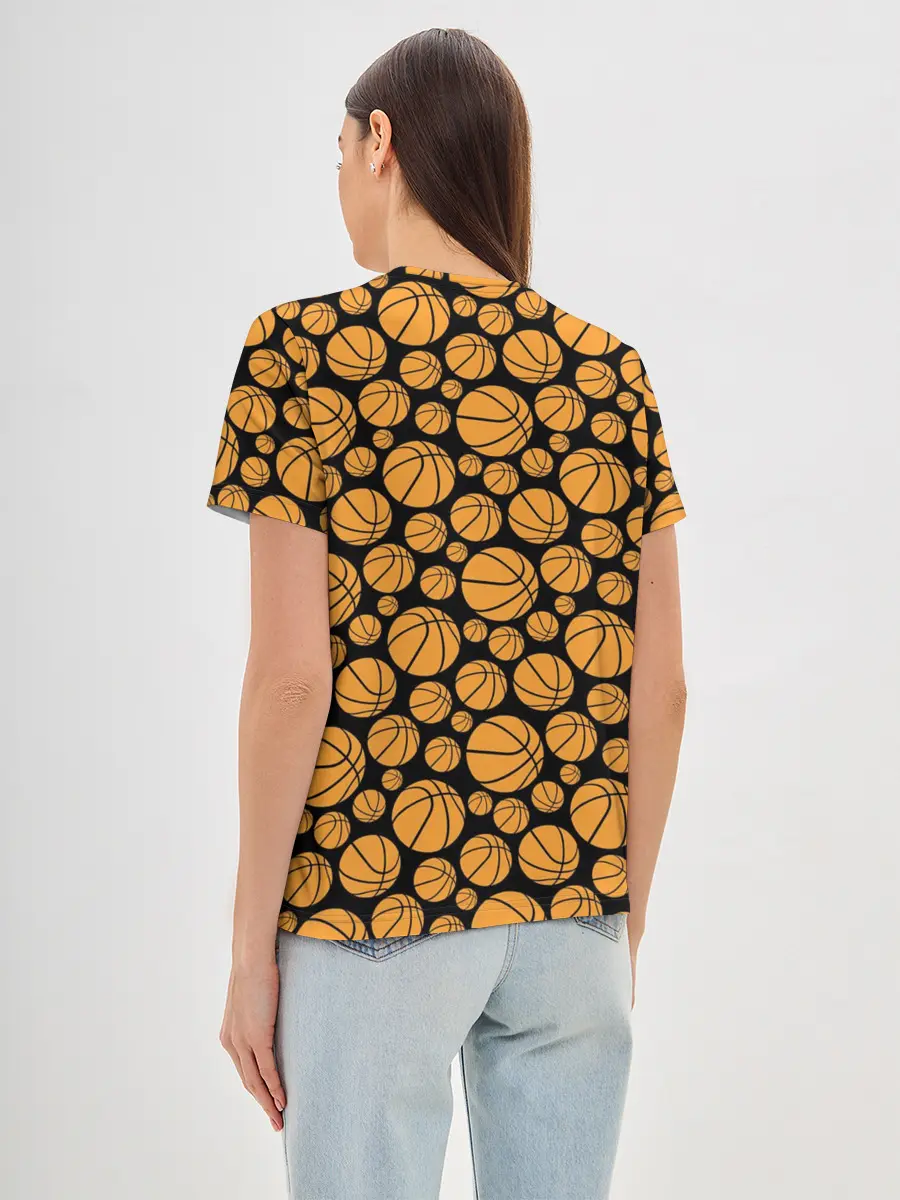 Женская базовая футболка / Баскетбольные Мячи