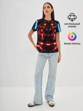 Женская базовая футболка / Neon Lights