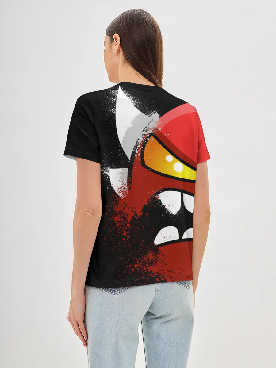 Женская базовая футболка / Geometry Dash