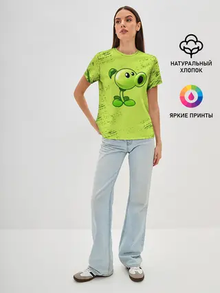Женская базовая футболка / Plants vs. Zombies