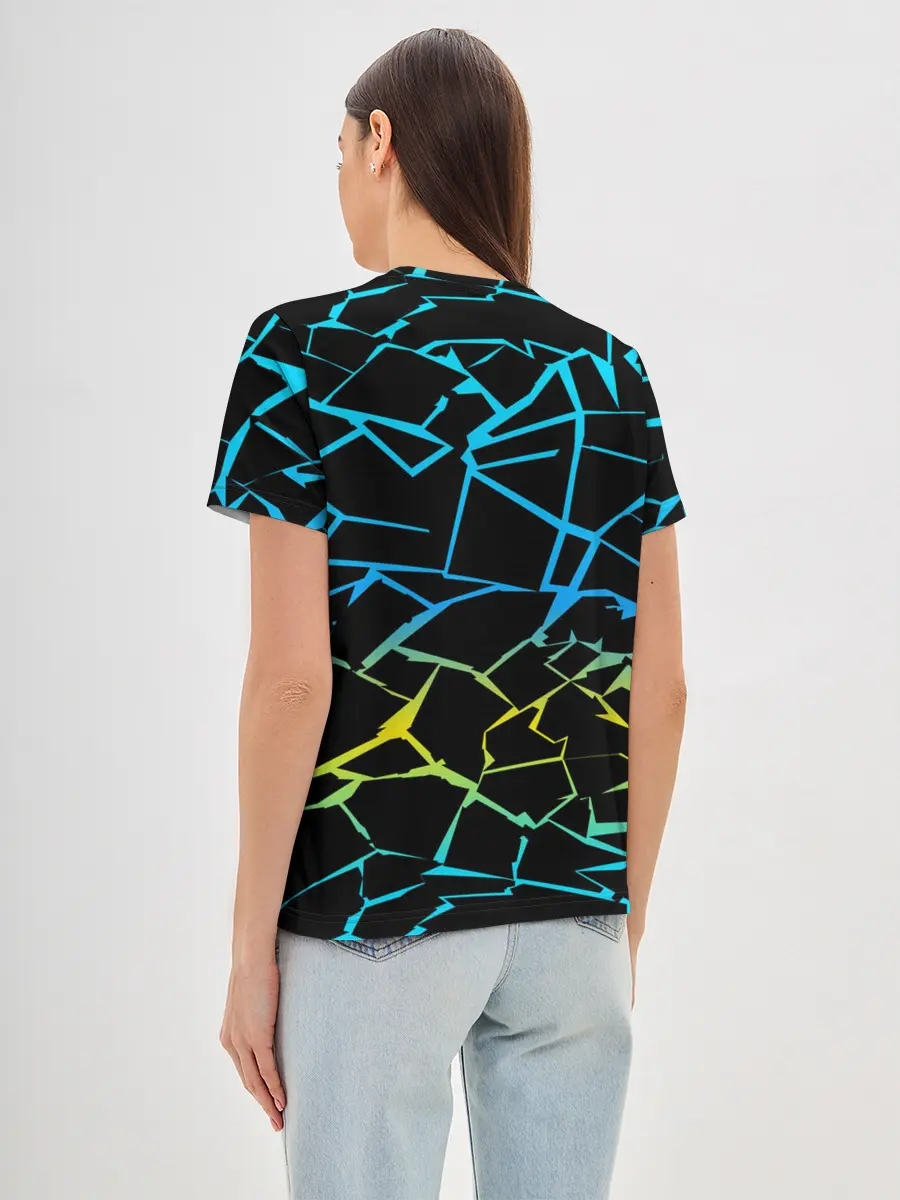 Женская базовая футболка / НЕОНОВЫЙ ГРАДИЕНТ