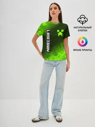 Женская базовая футболка / MINECRAFT / МАЙНКРАФТ
