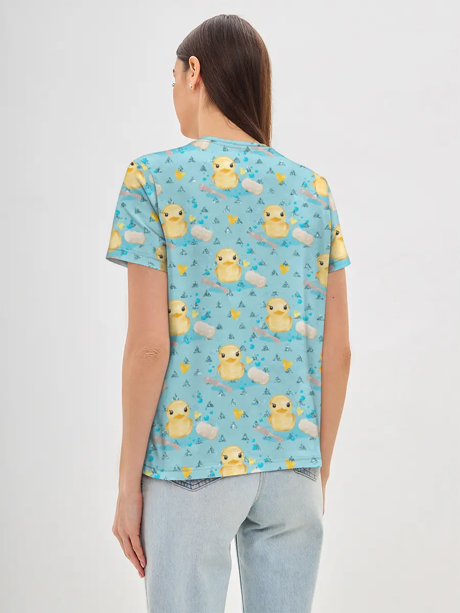 Женская базовая футболка / Чистюля: уточки