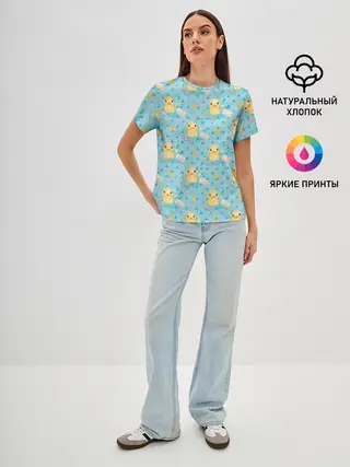 Женская базовая футболка / Чистюля: уточки