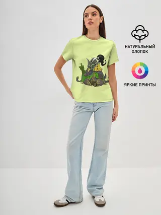 Женская базовая футболка / Музыкальный Рубик | Dota 2