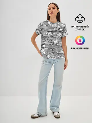Женская базовая футболка / Рыбы