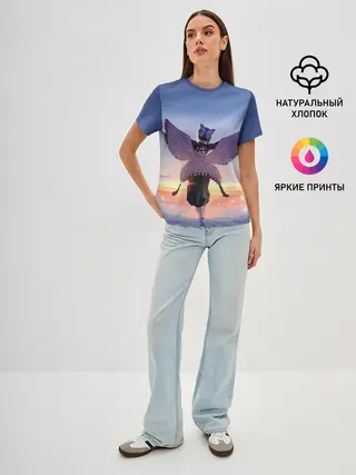 Женская базовая футболка / КЛИНОК РАССЕКАЮЩИЙ ДЕМОНОВ