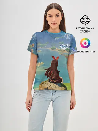 Женская базовая футболка / Genshin Impact