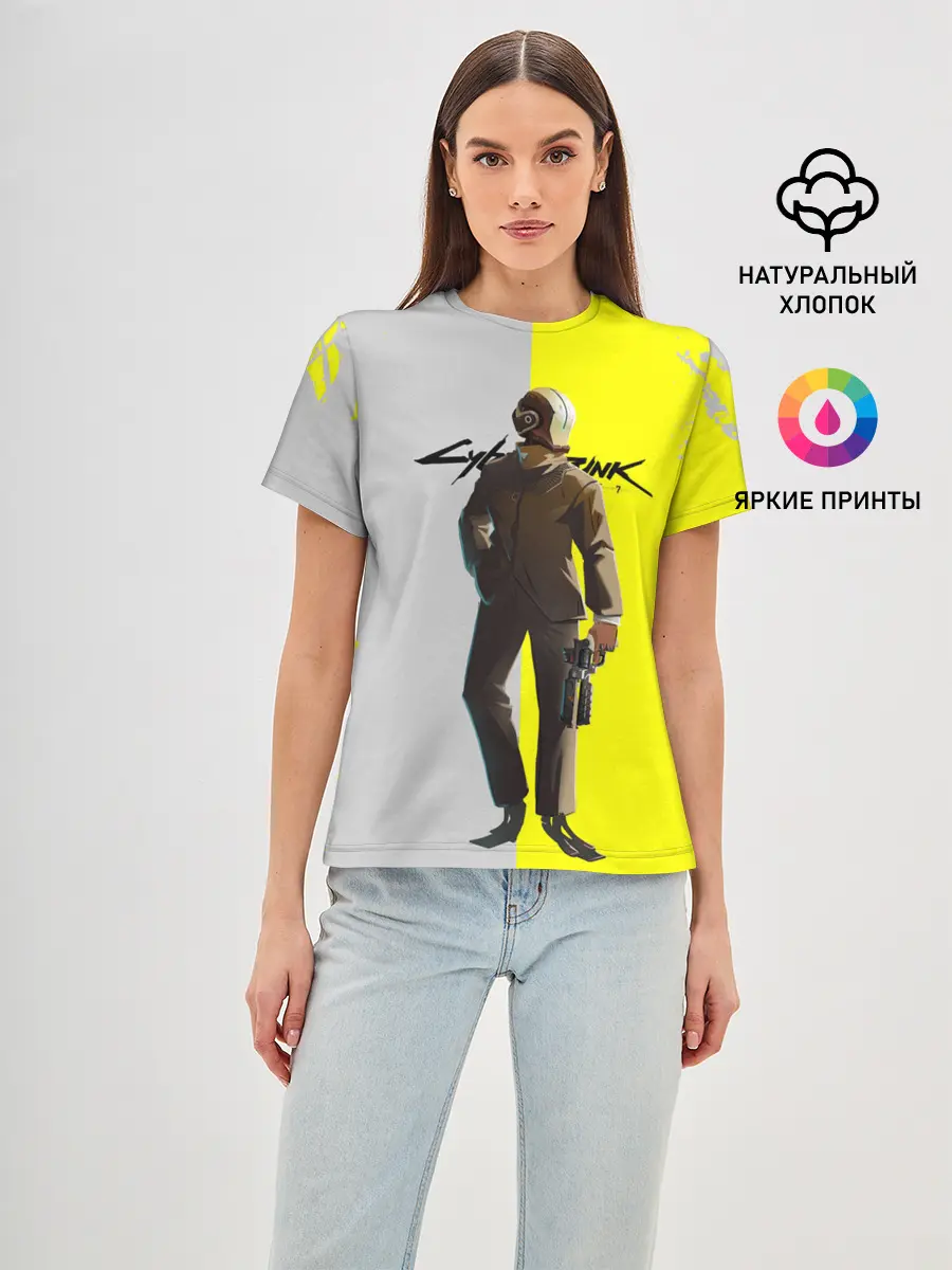 Женская базовая футболка / CYBERPUNK 2077 | КИБЕРПАНК