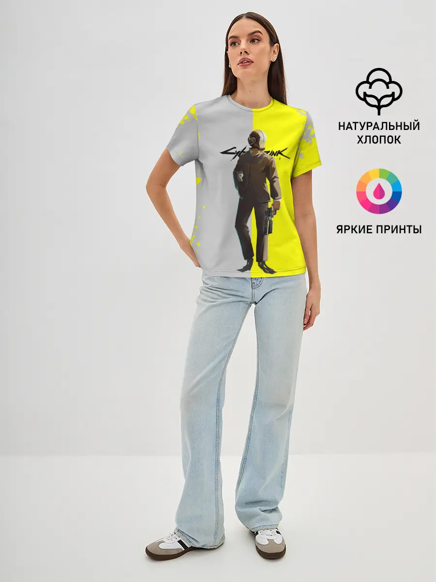 Женская базовая футболка / CYBERPUNK 2077 | КИБЕРПАНК
