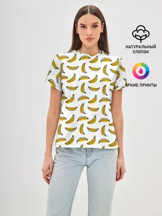Женская базовая футболка / Бананы