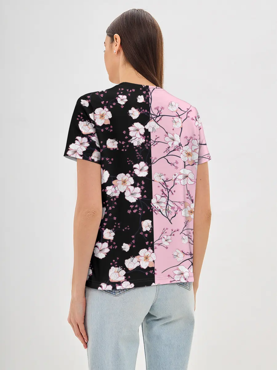 Женская базовая футболка / САКУРА | SAKURA | ВИШНЯ