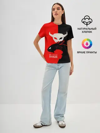 Женская базовая футболка / ночная фурия