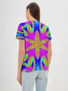 Женская базовая футболка / Неоновый фрактал