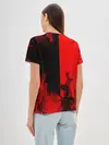 Женская базовая футболка / BLACK RED FIRE