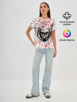 Женская базовая футболка / Goblin Slayer blood spots