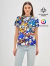 Женская базовая футболка / SONIC PATTERN | СОНИК