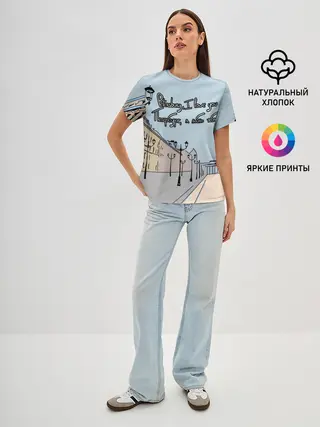 Женская базовая футболка / Петербург, я люблю тебя