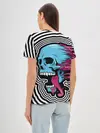 Женская базовая футболка / Летящий череп