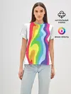 Женская базовая футболка / Радуга