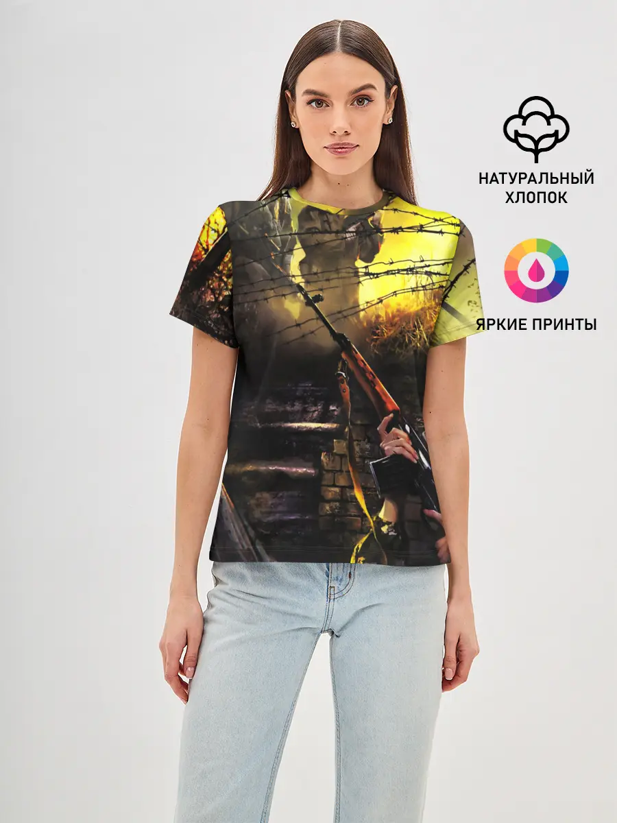 Женская базовая футболка / STALKER