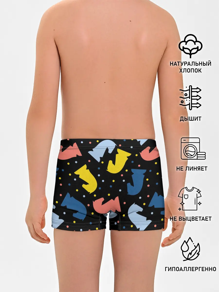 Трусы для мальчиков / Шахматные фигуры цветные