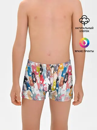 Трусы для мальчиков / цветные лошади