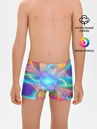 Трусы для мальчиков / Узоры / Абстракция /Неон