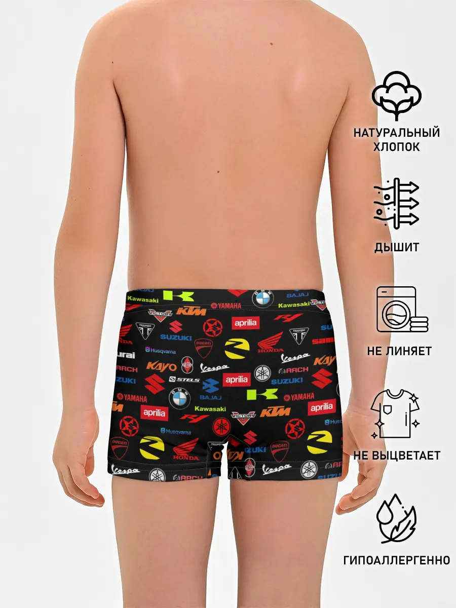 Трусы для мальчиков / Motorcycle pattern | Мото паттерн