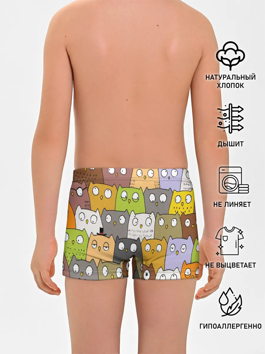 Трусы для мальчиков / СОВЫ КОТИКИ