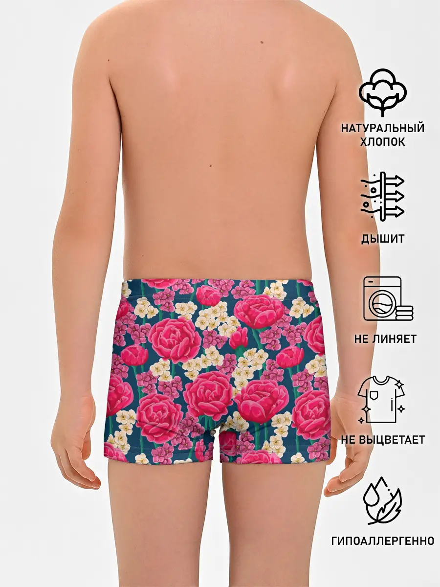 Трусы для мальчиков / Поле роз