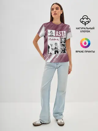 Женская базовая футболка / Аста Либе Чёрный клевер