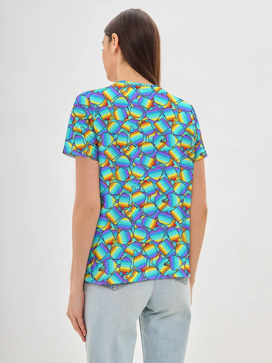 Женская базовая футболка / POP IT MIX | ПОП ИТ