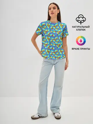 Женская базовая футболка / POP IT MIX | ПОП ИТ