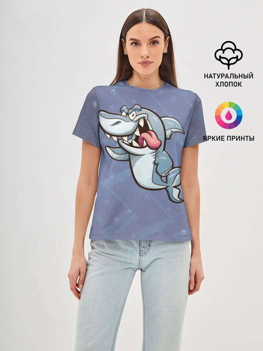 Женская базовая футболка / Акула