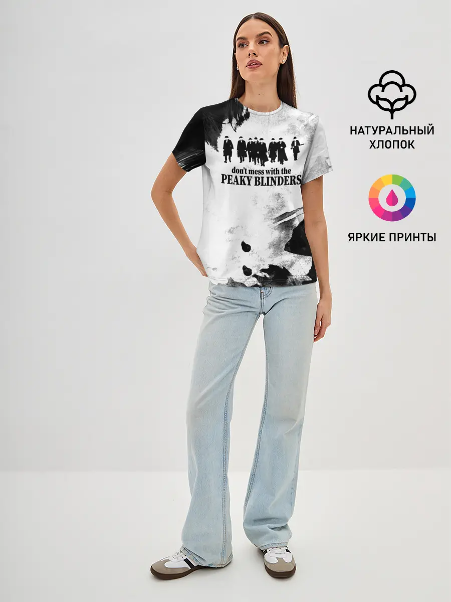 Женская базовая футболка / Острые козырьки