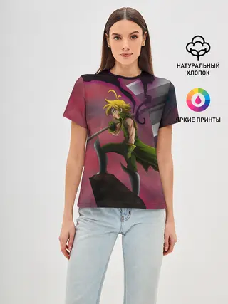 Женская базовая футболка / Meliodas с большим топором