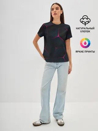 Женская базовая футболка / Абстракция Узор