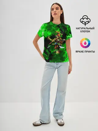 Женская базовая футболка / ЧЕРЕПАШКИ - НИНДЗЯ